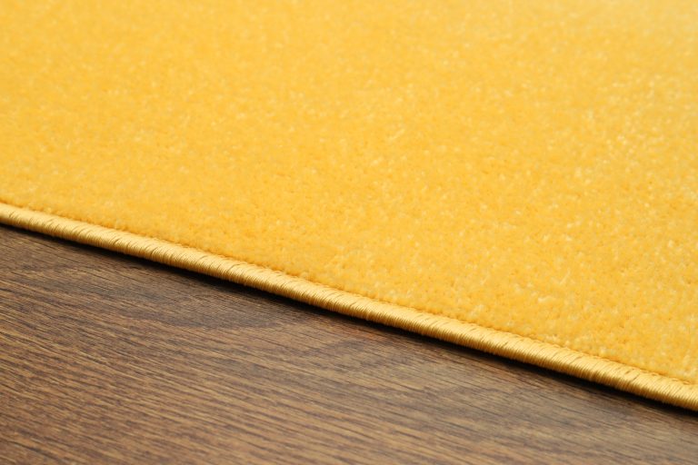 Alfombra Mono Redonda Interior Exterior Amarillo