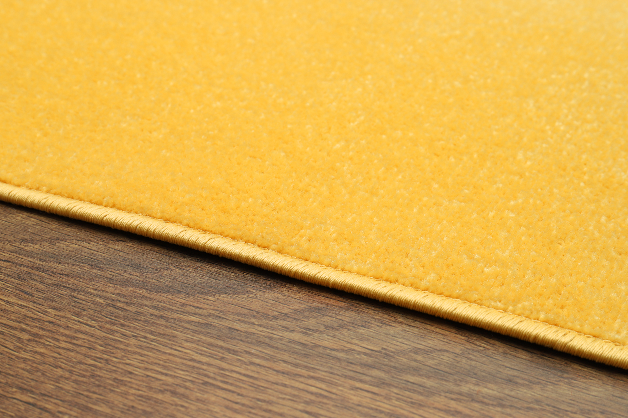 Alfombra Mono Redonda Interior Exterior Amarillo