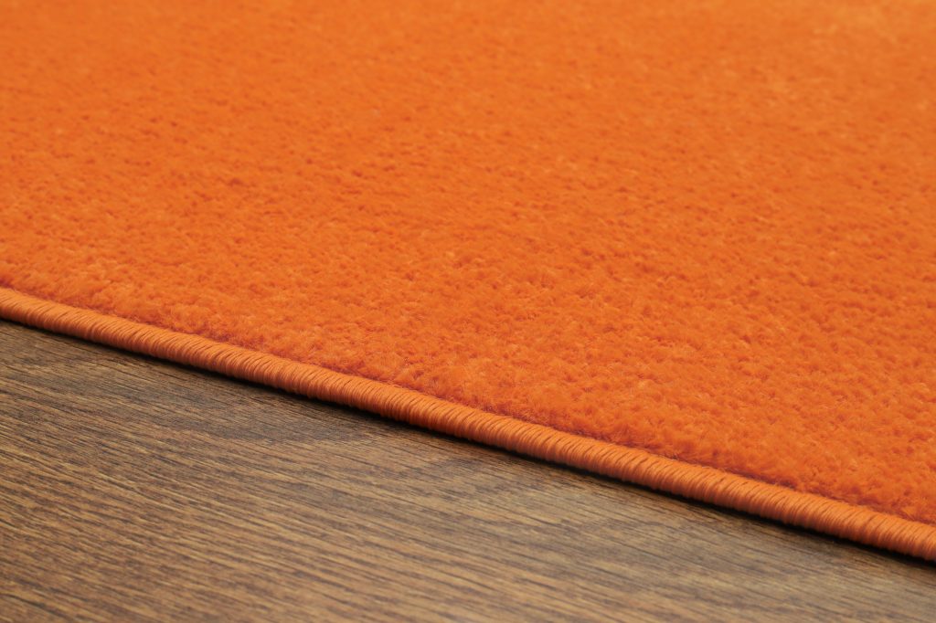 Alfombra Mono Redonda Interior Exterior Naranja