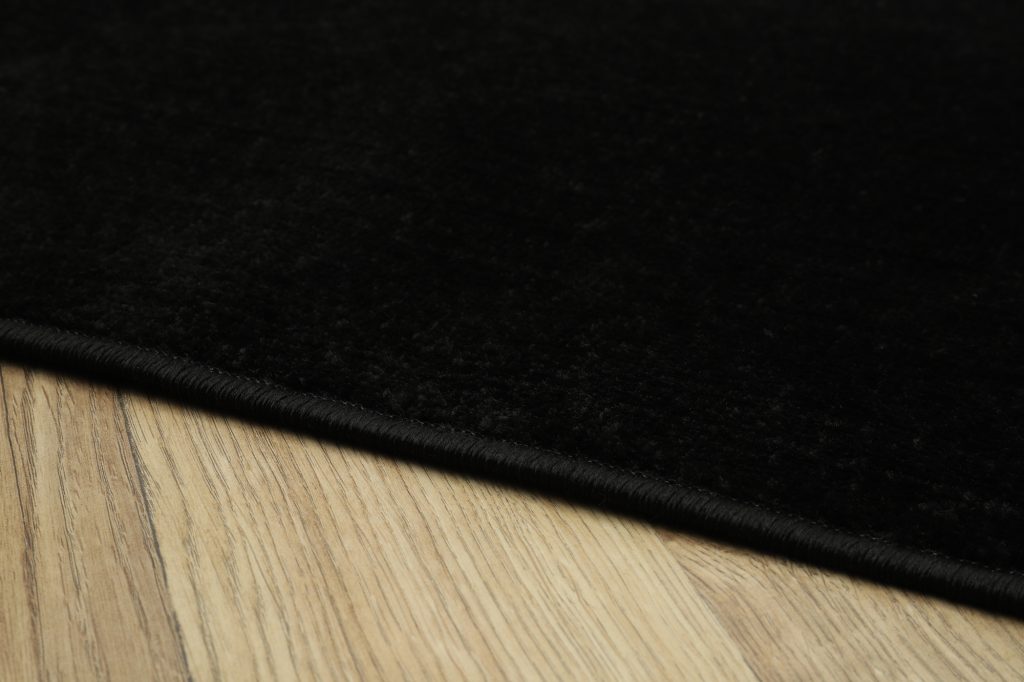 Alfombra Mono Redonda Interior Exterior Negro
