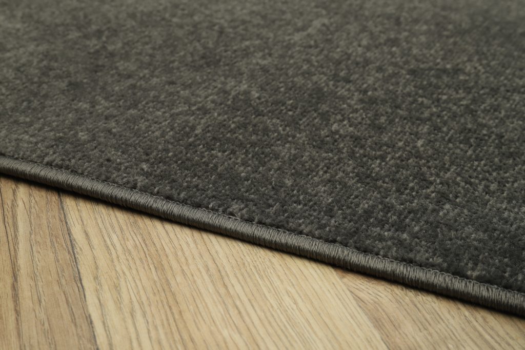 Alfombra Mono Redonda Interior Exterior Gris Oscuro