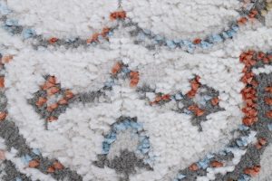 Alfombra Valley Gris Rojo Ladrillo Vintage Borde