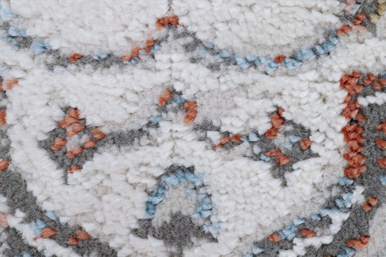 Alfombra Valley Gris Rojo Ladrillo Vintage Borde