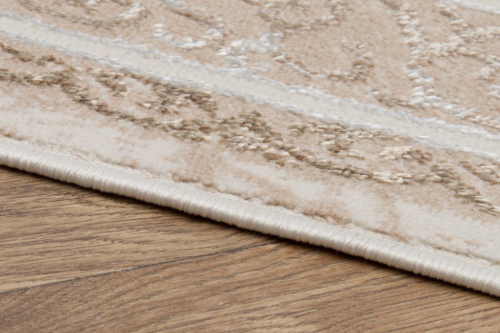 Alfombra Ares Marrón Beige Rosetón Vintage