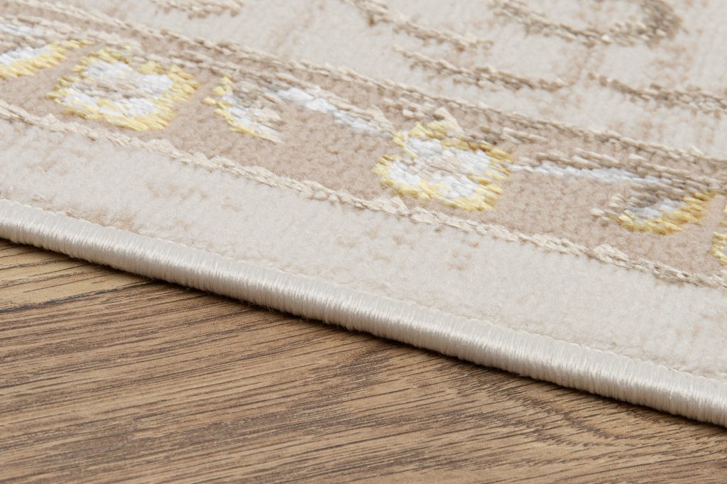 Alfombra Ares Dorado Marrón Beige Rosetón