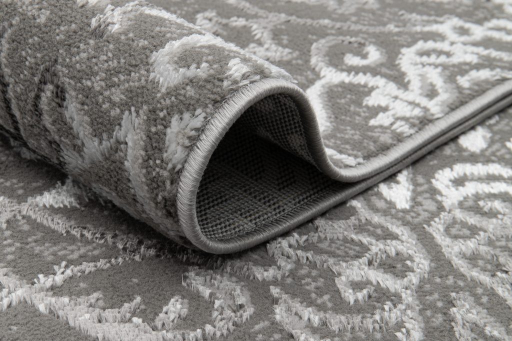 Alfombra Ares Gris Oscuro Ornamental Vintage