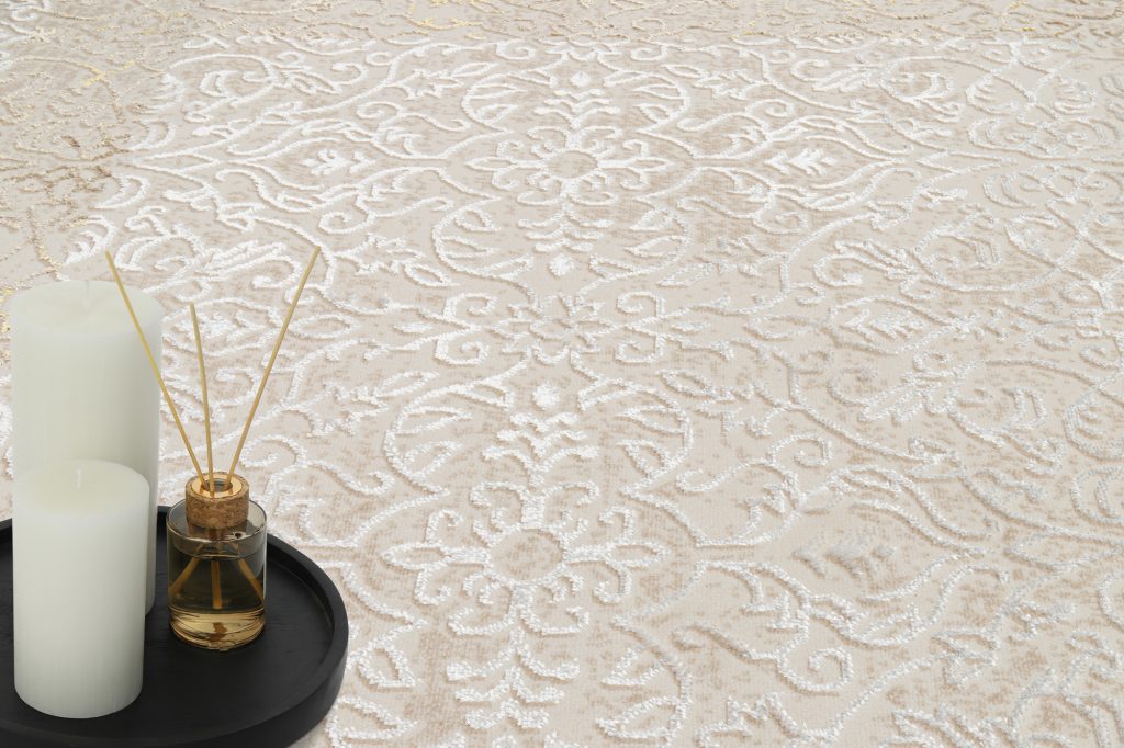 Alfombra Ares Crema Marrón Ornamental Vintage