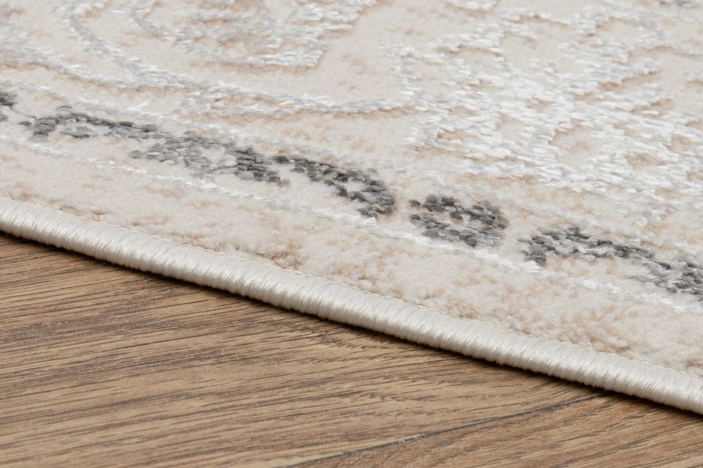 Alfombra Ares Crema Gris Vintage Medallón