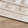 Alfombra Ares Beige Borde Abstracto