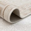 Alfombra Ares Beige Borde Abstracto