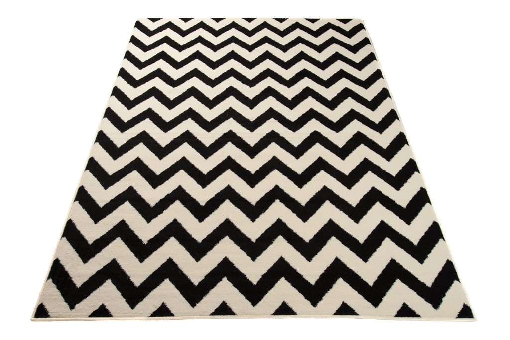 Alfombra Dream Negro Crema Geométrico Zigzag