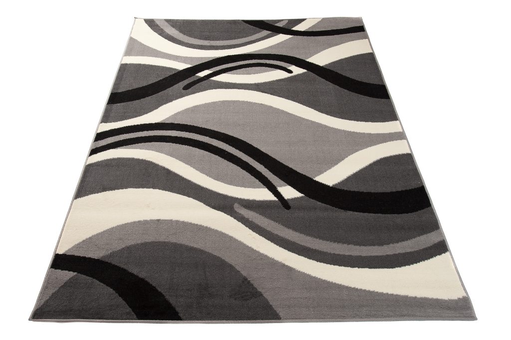 Alfombra Dream Gris Crema Geométrico Ondas