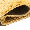 Alfombra Essence Shaggy Unicolor Mostaza