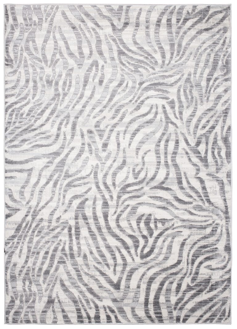 Alfombra Valley Gris Abstracto Rayas Cebra