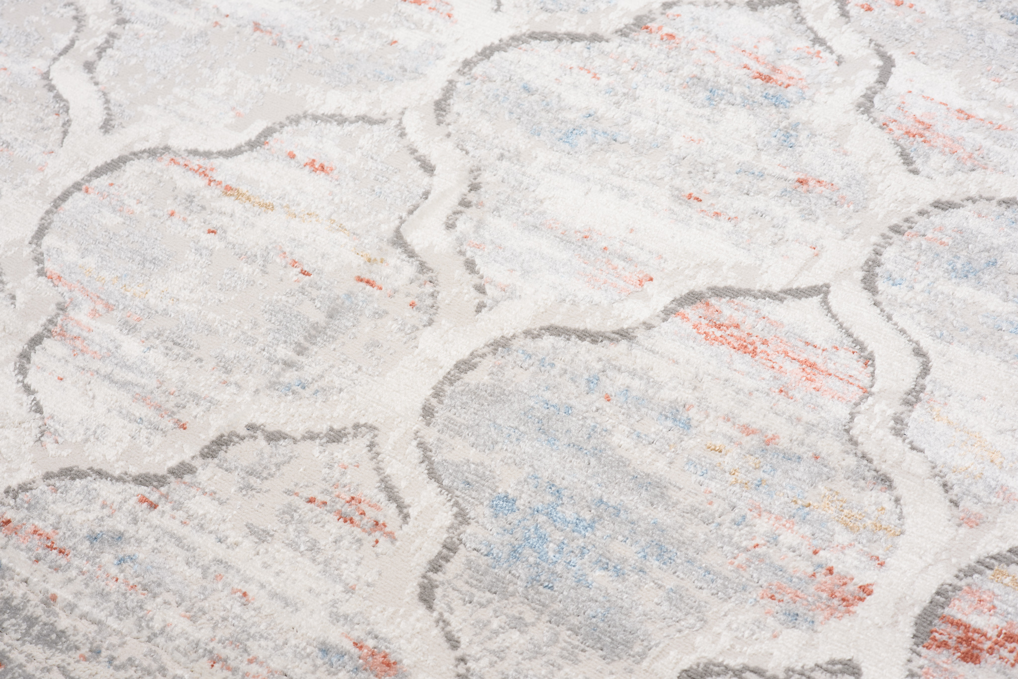 Alfombra Valley Gris Salmón Trellis Marroquí