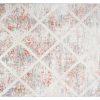 Alfombra Valley Gris Salmón Geométrico Enrejado