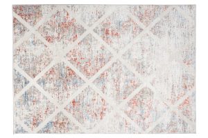 Alfombra Valley Gris Salmón Geométrico Enrejado