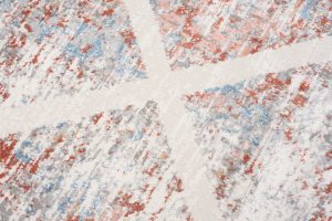 Alfombra Valley Gris Salmón Geométrico Enrejado