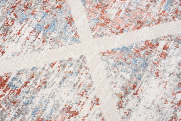 Alfombra Valley Gris Salmón Geométrico Enrejado