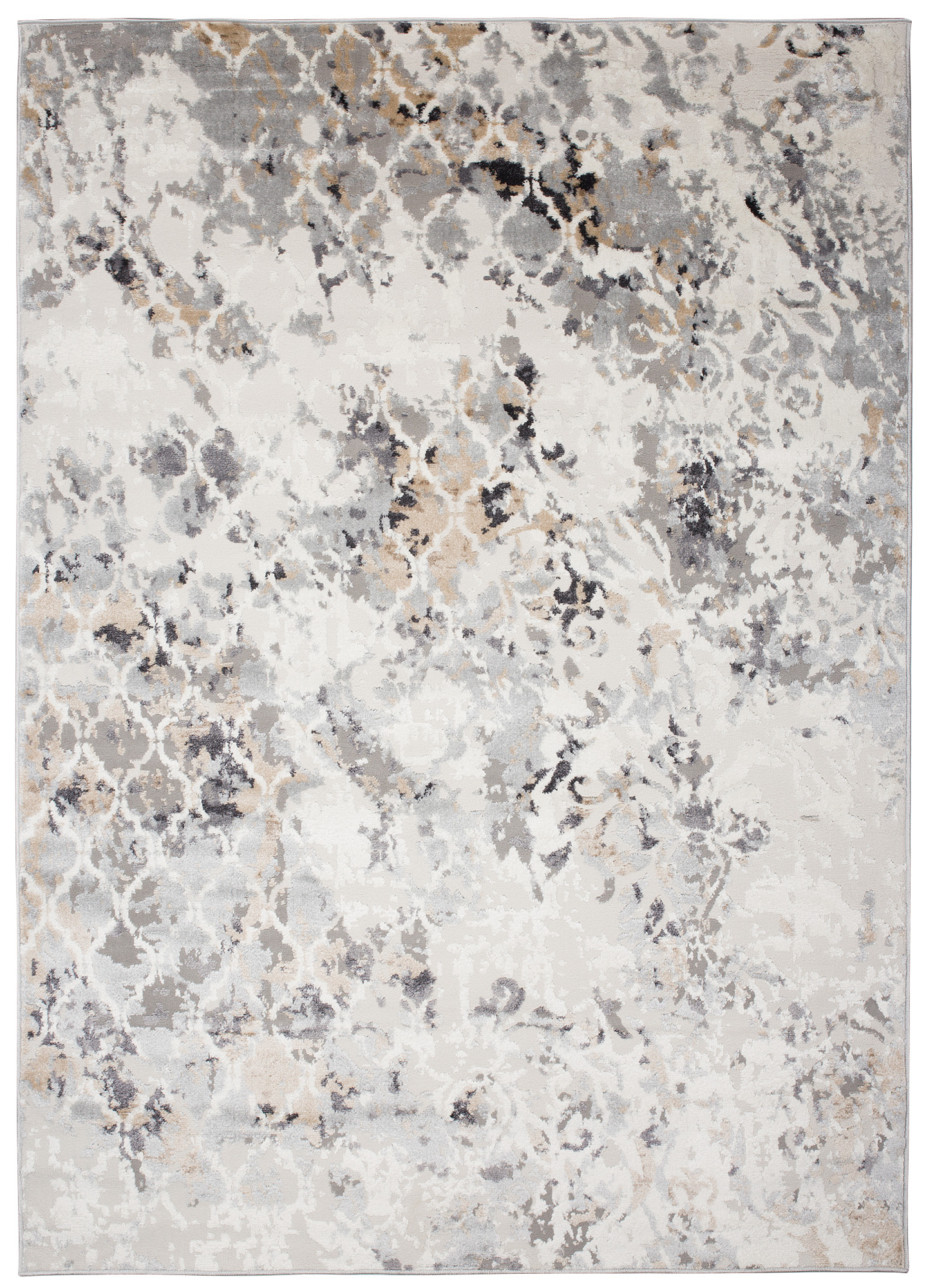 Alfombra Valley Gris Rojo Ladrillo Vintage Trellis