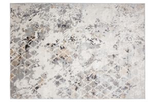 Alfombra Valley Gris Rojo Ladrillo Vintage Trellis