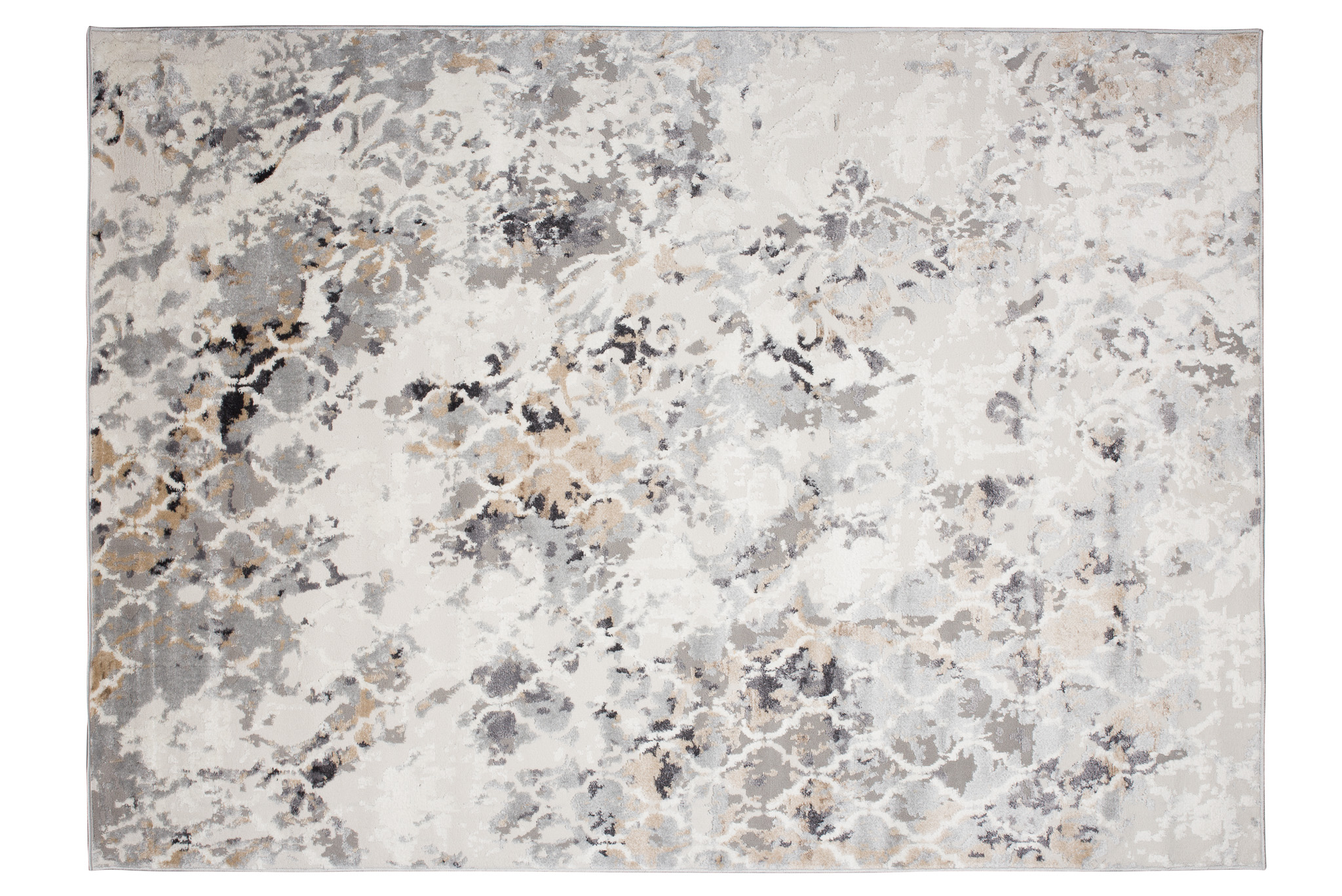 Alfombra Valley Gris Rojo Ladrillo Vintage Trellis