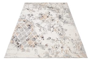 Alfombra Valley Gris Rojo Ladrillo Vintage Trellis