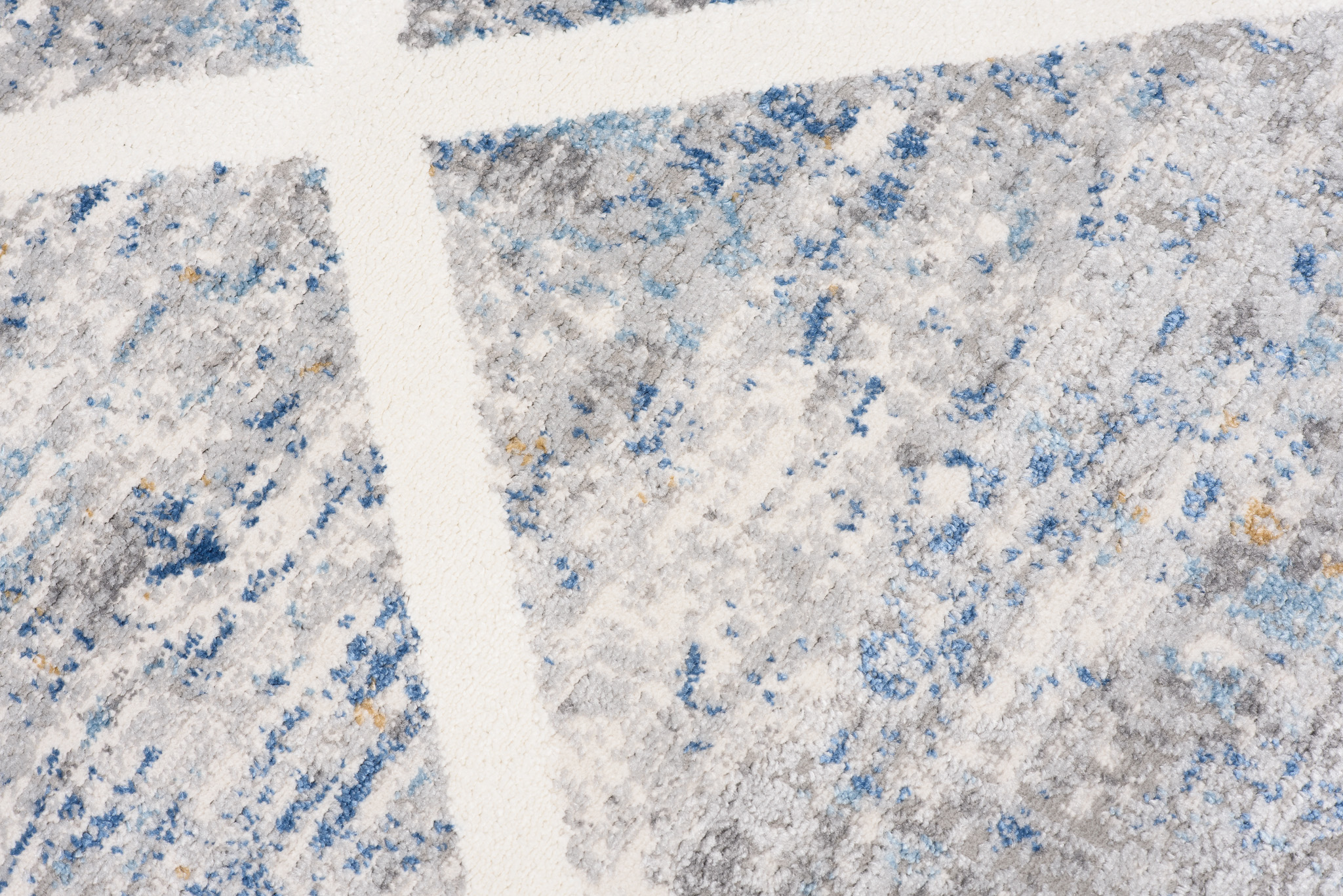 Alfombra Valley Gris Azul Geométrico Enrejado