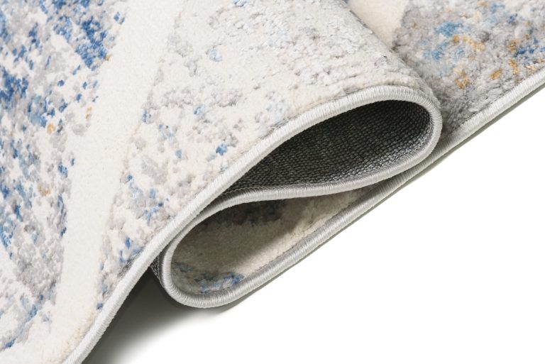 Alfombra Valley Gris Azul Geométrico Enrejado