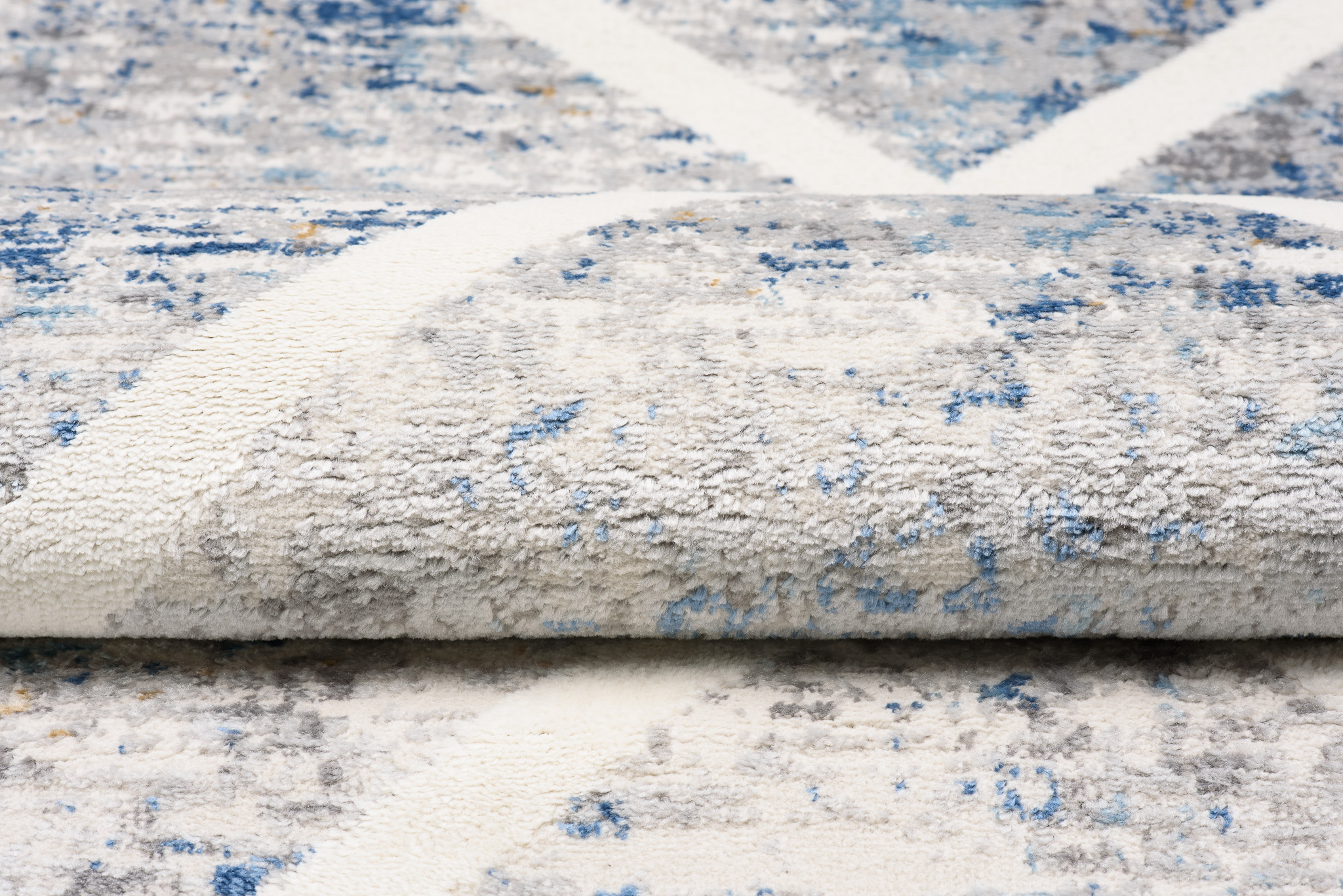 Alfombra Valley Gris Azul Geométrico Enrejado