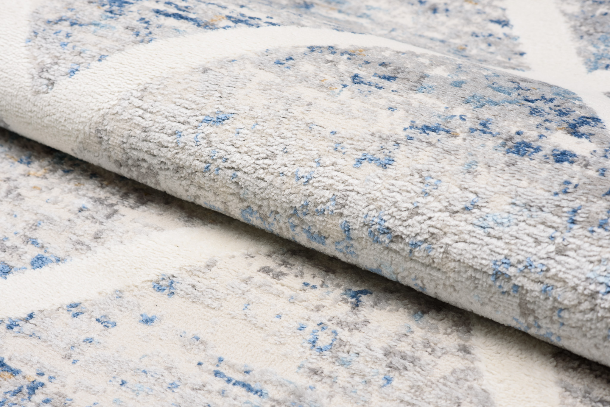 Alfombra Valley Gris Azul Geométrico Enrejado