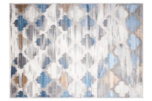 Alfombra Valley Gris Azul Trébol Marroquí