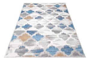 Alfombra Valley Gris Azul Trébol Marroquí