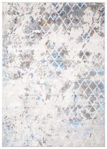 Alfombra Valley Gris Azul Vintage Trellis
