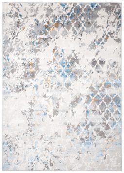 Alfombra Valley Gris Azul Vintage Trellis