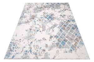 Alfombra Valley Gris Azul Vintage Trellis