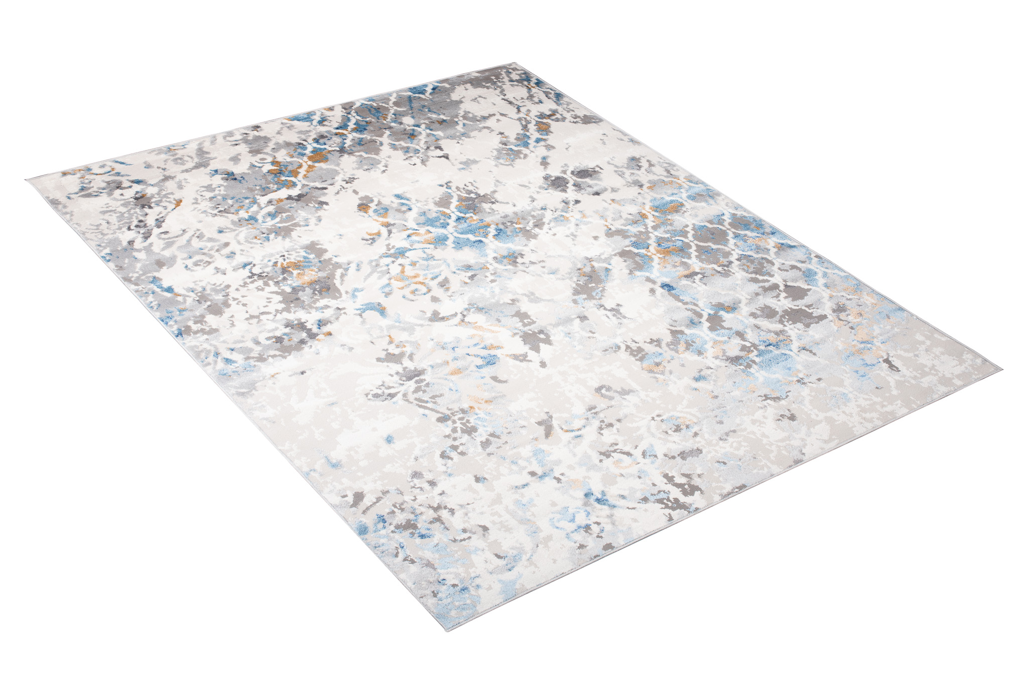 Alfombra Valley Gris Azul Vintage Trellis