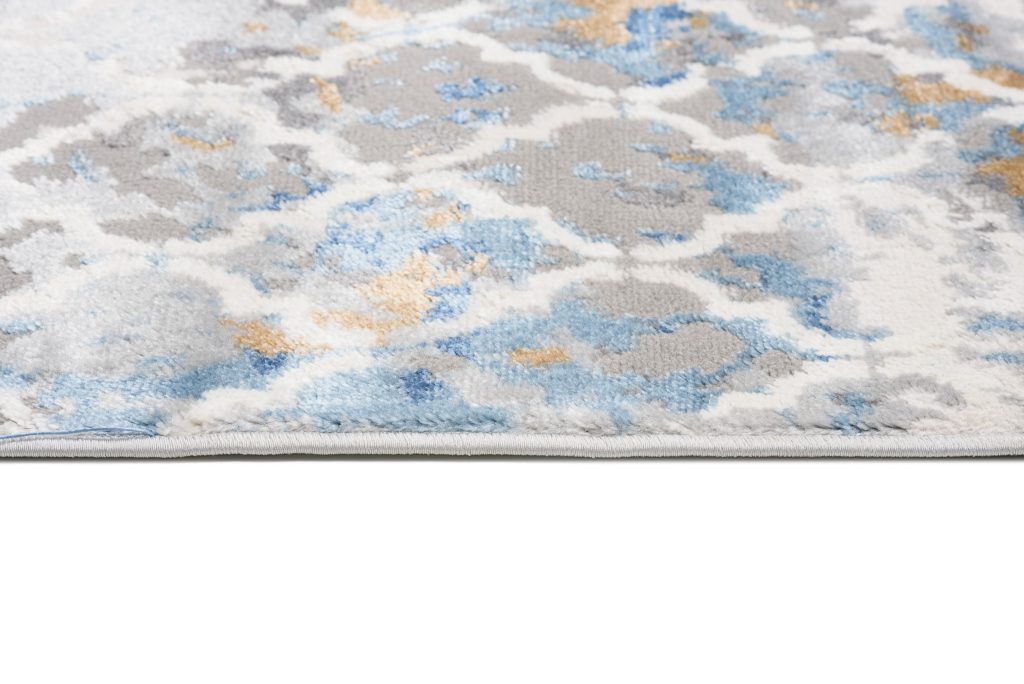 Alfombra Valley Gris Azul Vintage Trellis