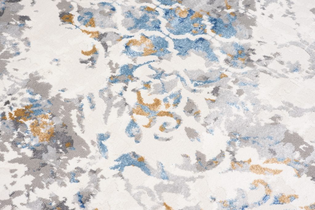 Alfombra Valley Gris Azul Vintage Trellis