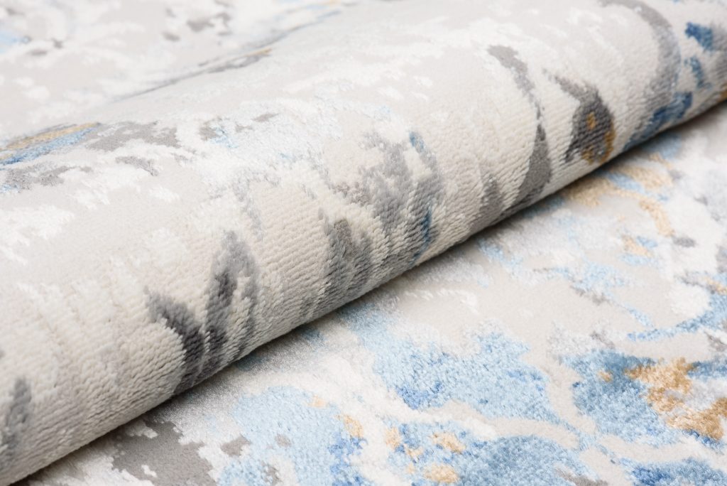 Alfombra Valley Gris Azul Vintage Trellis