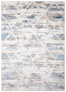 Alfombra Valley Gris Azul Geométrico Moteado
