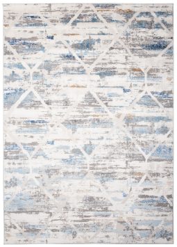 Alfombra Valley Gris Azul Geométrico Moteado