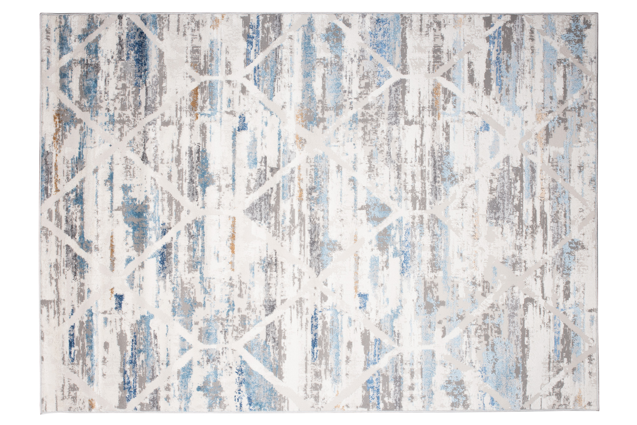 Alfombra Valley Gris Azul Geométrico Moteado