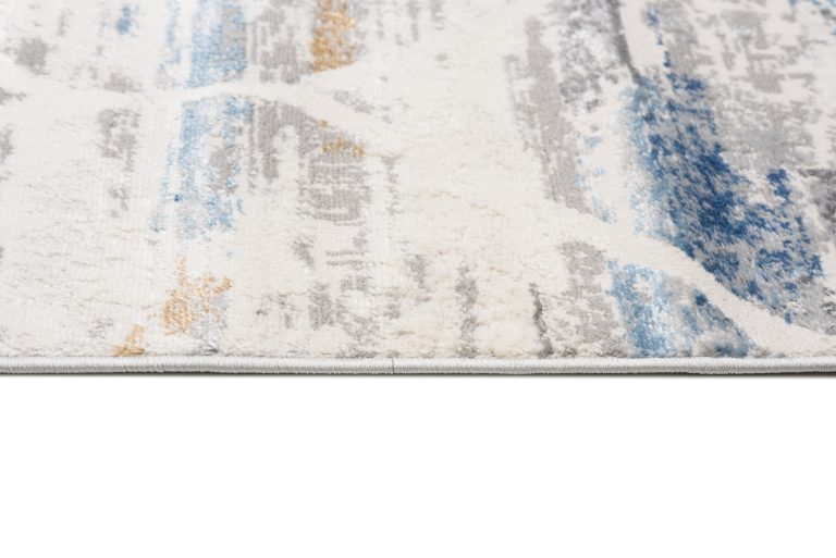 Alfombra Valley Gris Azul Geométrico Moteado