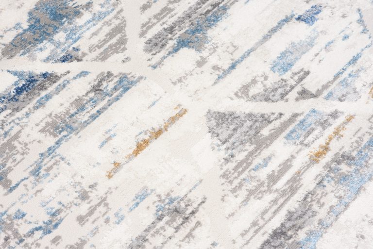 Alfombra Valley Gris Azul Geométrico Moteado