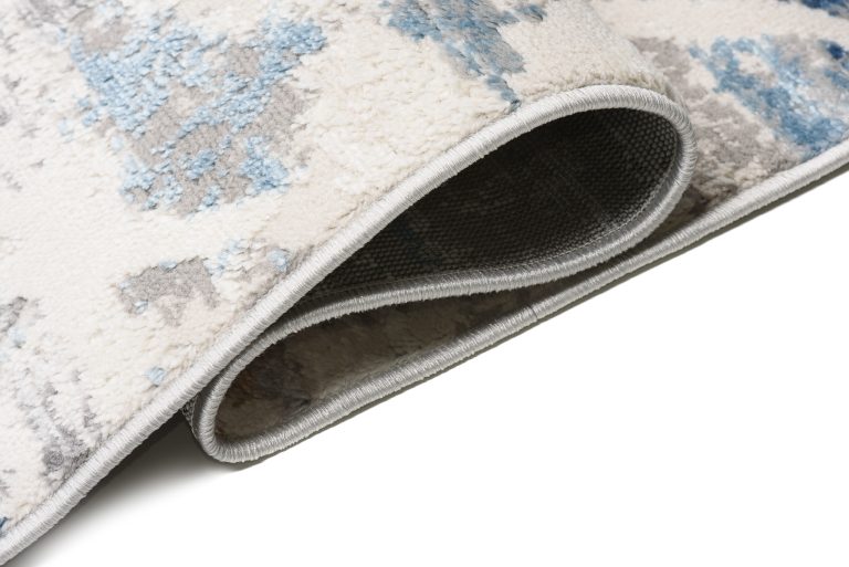 Alfombra Valley Gris Azul Geométrico Moteado