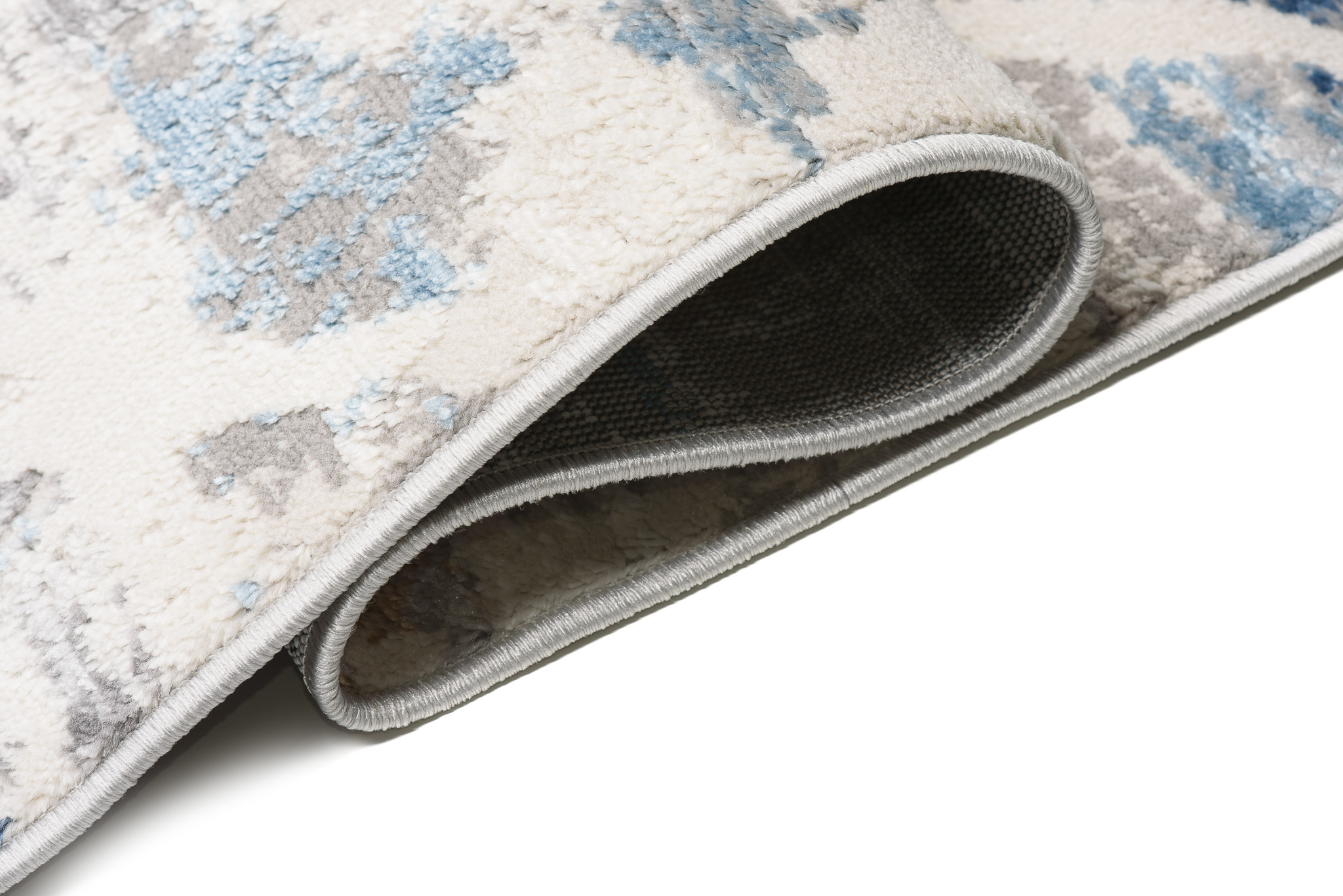 Alfombra Valley Gris Azul Geométrico Moteado