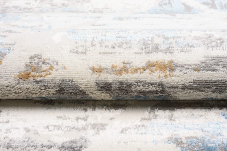 Alfombra Valley Gris Azul Geométrico Moteado