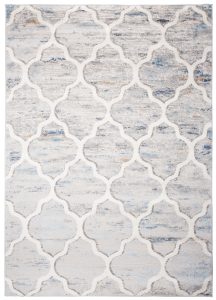 Alfombra Valley Gris Azul Trellis Marroquí