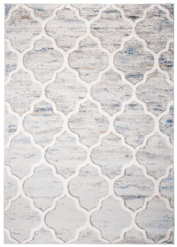 Alfombra Valley Gris Azul Trellis Marroquí